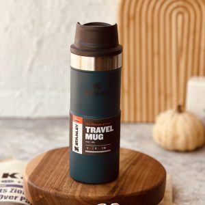 تراول ماگ استنلی 350 میل آبی دکمه ای