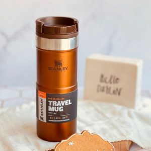 تراول ماگ استنلی 350 میل قهوه ای مدل NEVERLEAK