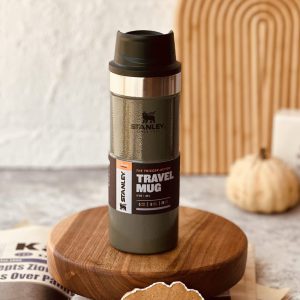 تراول ماگ استنلی 350 میل سبز دکمه ای