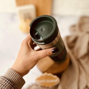 تراول ماگ استنلی 470 میل سبز مدل NEVERLEAK