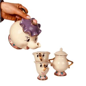 سرویس قوری فنجون دیو و دلبر دیزنی